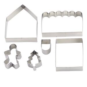 NWT Good Cook Sweet Creations 6-piece Gingerbread House Cookie cutter Set
